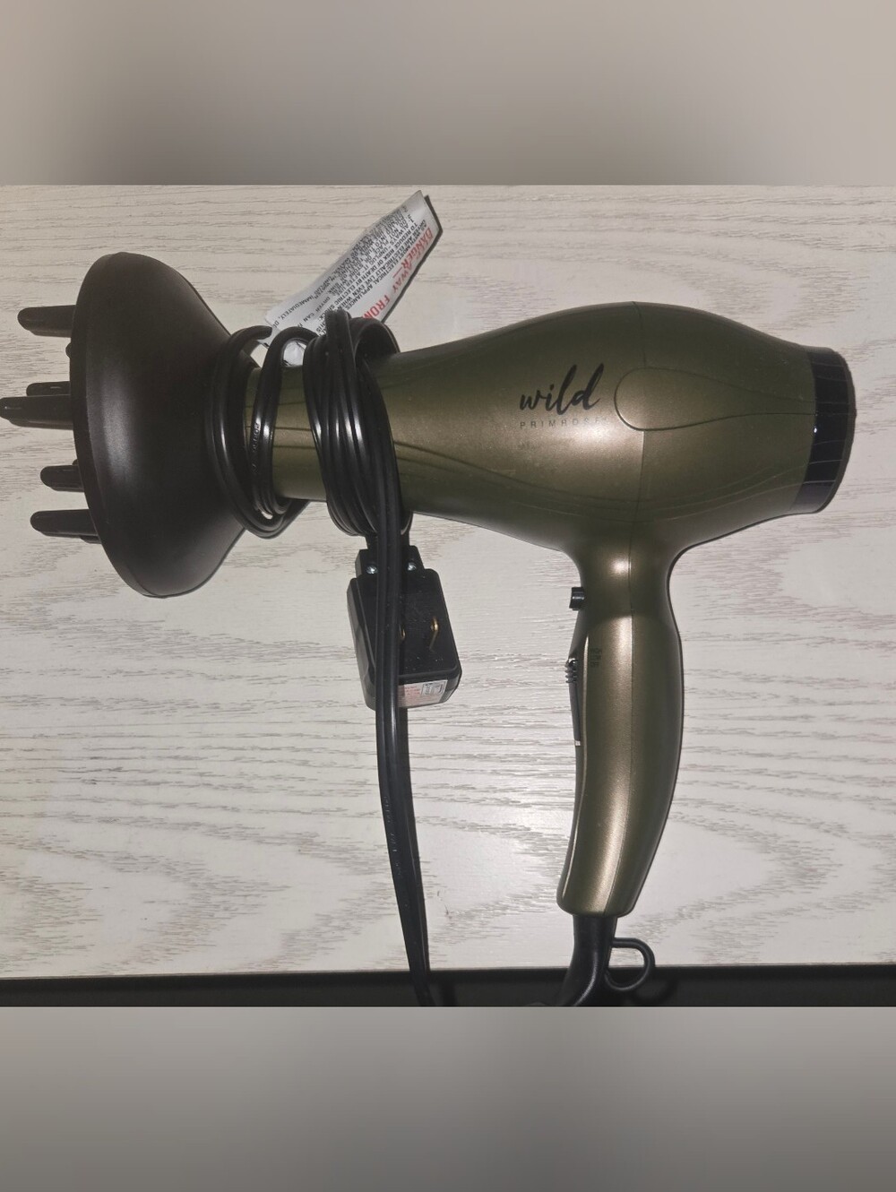 Styling Hair Dryer in Olive Green with Diffuser